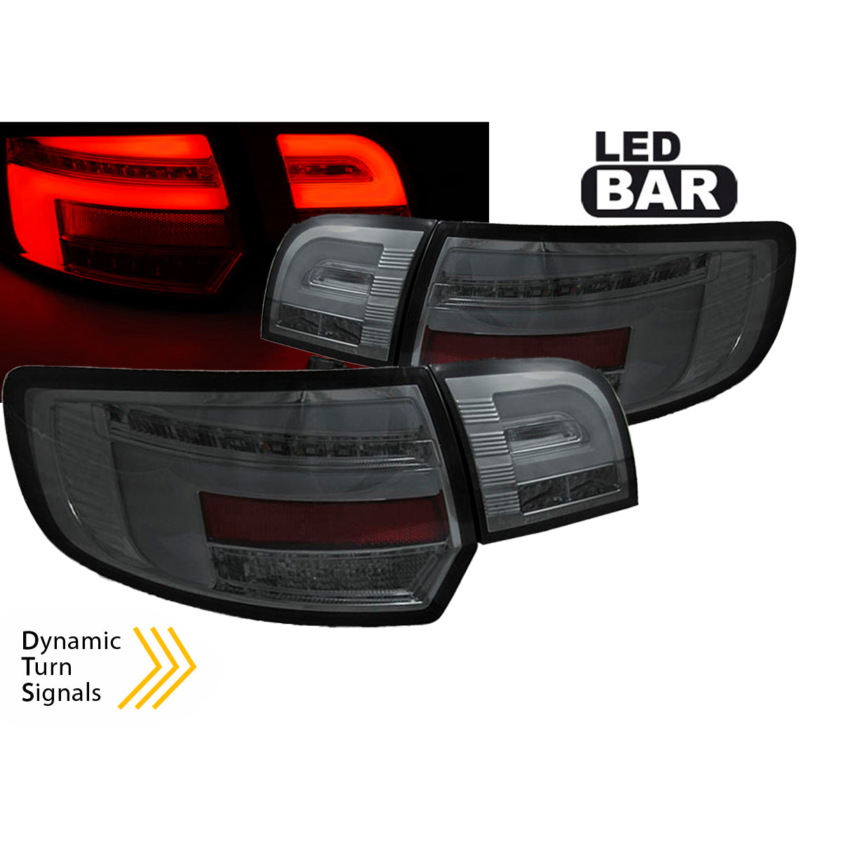 LED BAR Rücklichter Rauch SEQ passend für Audi A3 8P 5D 08-12