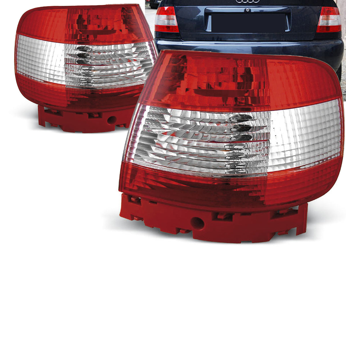 Rücklichter Rot Weiß passend für Audi A4 11.94-09.00