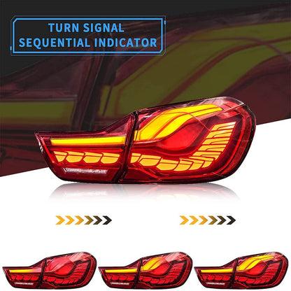 Dynamische LED Rücklichter Rot passend für BMW 4er F32 F33 F36 M4 2013-2021