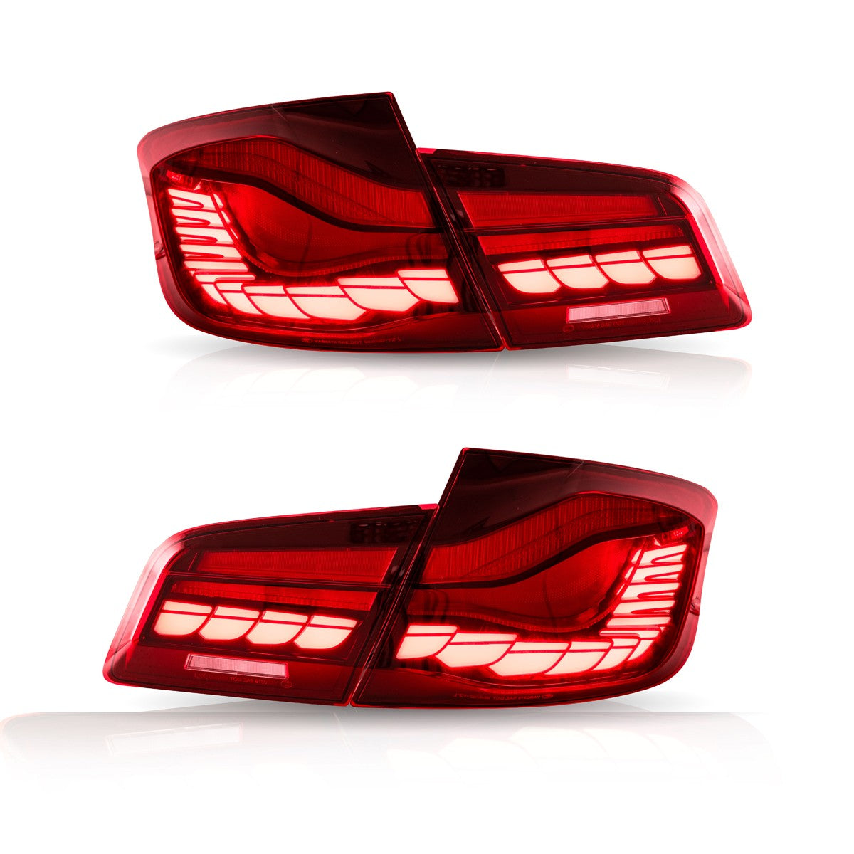 Dynamische LED Rote Rücklichter passend für BMW 5er F10 Limousine 2010-2017