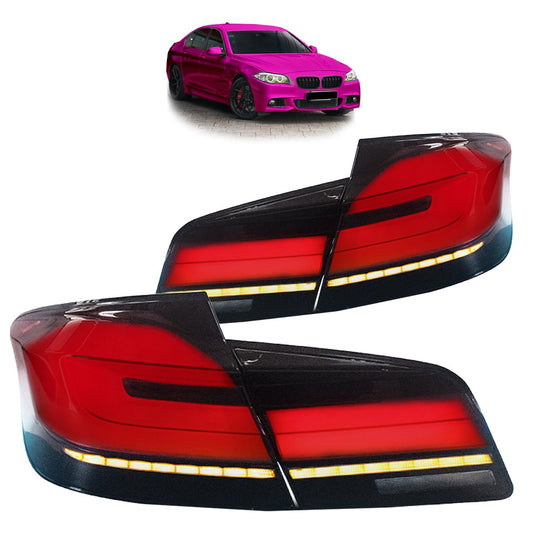 Dynamische LED Rücklichter Dunkelrot passend für BMW 5er F10 Limousine 2010-2017