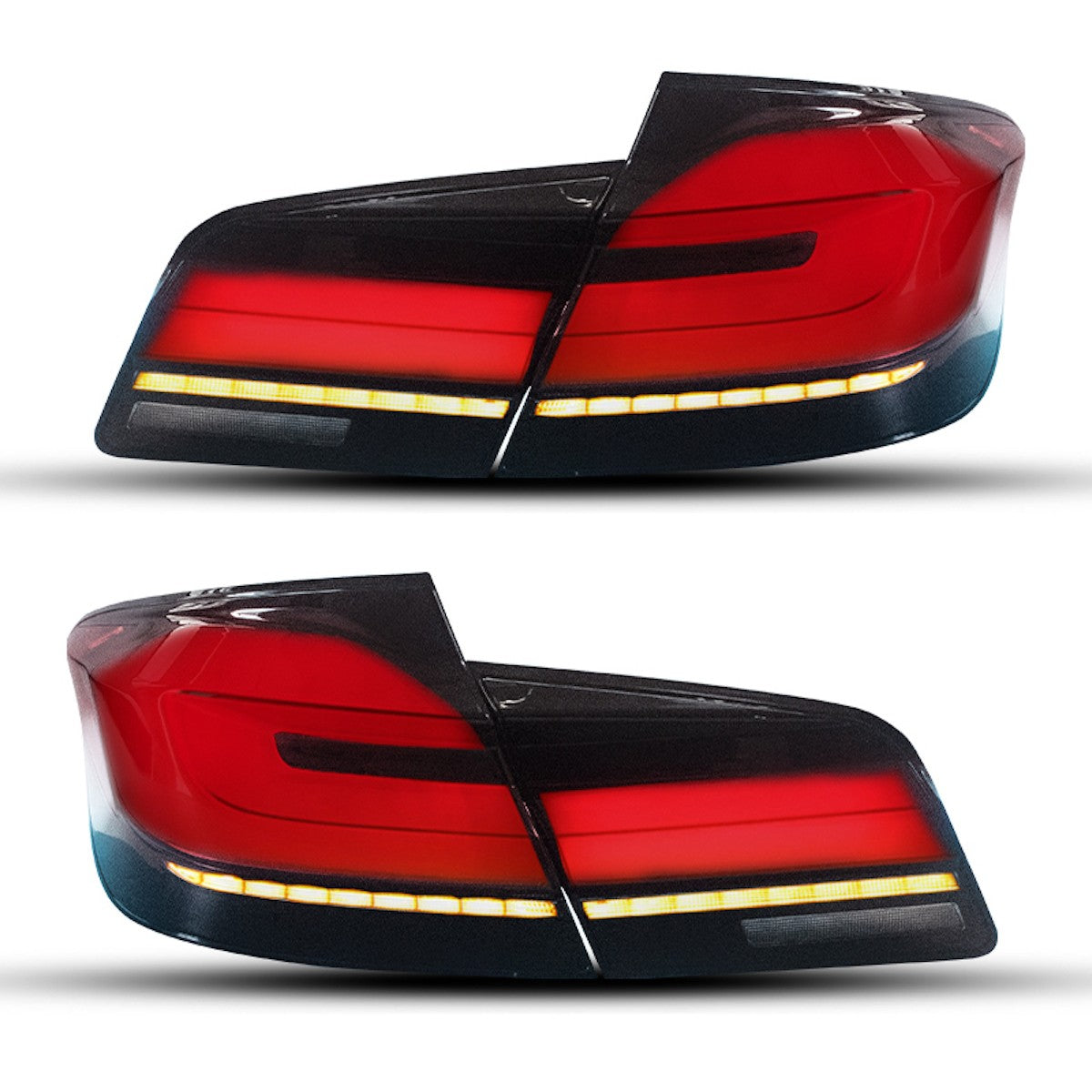 Dynamische LED Rücklichter Dunkelrot passend für BMW 5er F10 Limousine 2010-2017