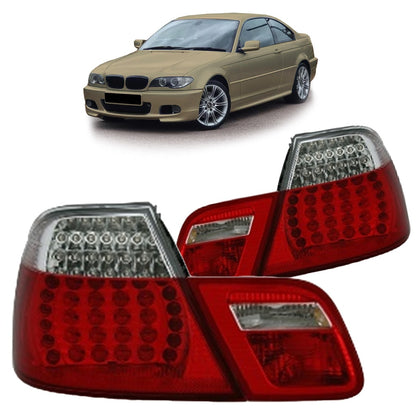 Heckleuchten LED Rot Klar passend für BMW 3er (E46) Coupe Facelift 2003-2006