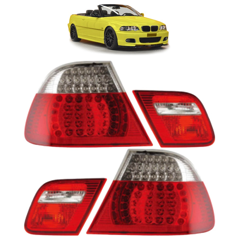 Heckleuchten LED Rot Klar passend für BMW 3er (E46) Cabrio Vor-Facelift 1999-2003