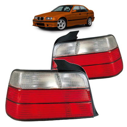 Rücklichter Rot Klar passend für BMW 3er E36 Limousine 1990-1998
