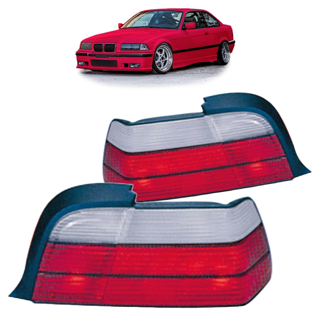 Heckleuchten Rot Klar passend für BMW 3er (E36) Coupe und Cabrio 1991-1999