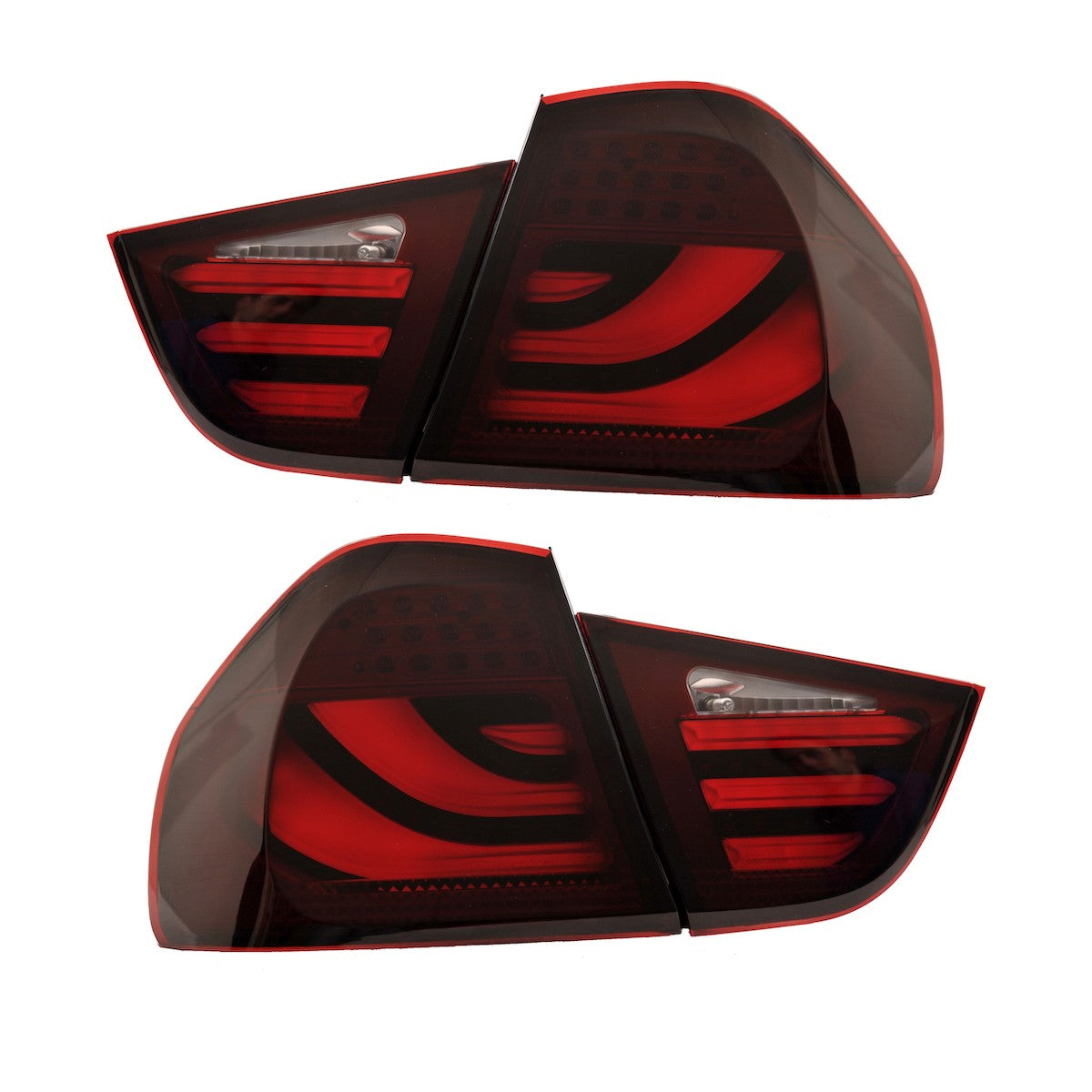 LED BAR Rot Smoke Rücklichter passend für BMW 3er E90 Limousine 2008-2011