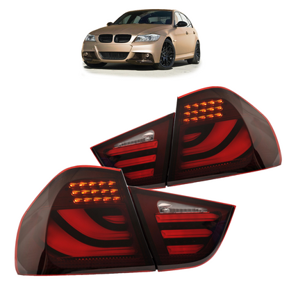 Heckleuchten LED BAR Rot Smoke passend für BMW 3er (E90) Limousine Facelift 2008-2011