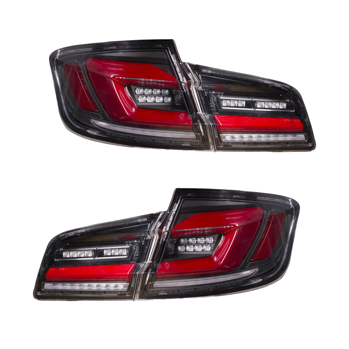 Dynamische LED Rücklichter Schwarz passend für BMW 5er F10 Limousine 2010-2017