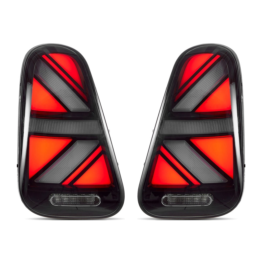 Heckleuchten LED Klar passend für MINI (R50, R52, R53) Schrägheck Cabrio 2001-2006 Union Jack Stil