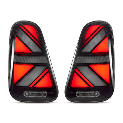 Heckleuchten LED Klar passend für MINI (R50, R52, R53) Schrägheck Cabrio 2001-2006 Union Jack Stil