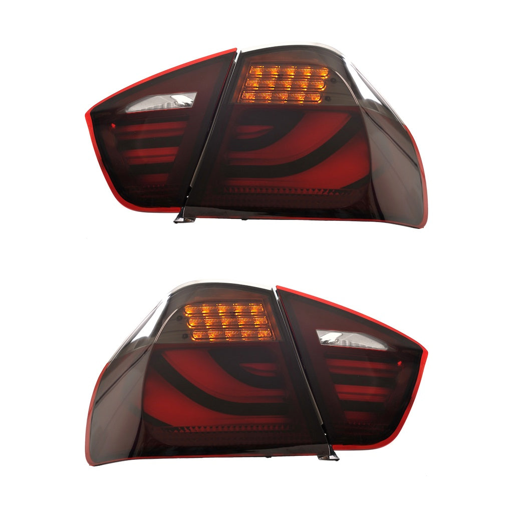 Heckleuchten LED BAR Rot Smoke passend für BMW 3er (E90) Limousine Vor-Facelift 2005-2008