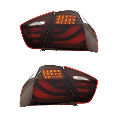 Heckleuchten LED BAR Rot Smoke passend für BMW 3er (E90) Limousine Vor-Facelift 2005-2008