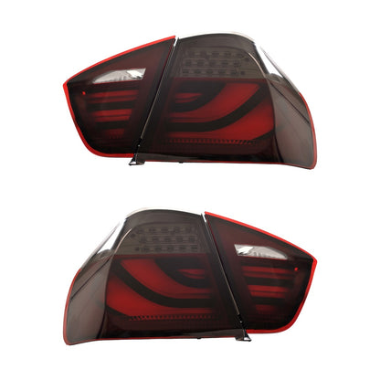 Heckleuchten LED BAR Rot Smoke passend für BMW 3er (E90) Limousine Vor-Facelift 2005-2008