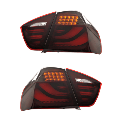 Heckleuchten LED BAR Rot Smoke passend für BMW 3er (E90) Limousine Vor-Facelift 2005-2008
