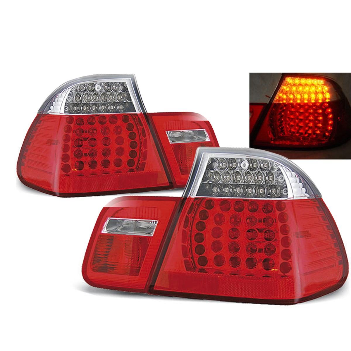 LED Rücklichter Rot Weiß passend für BMW E46 05.98-08.01 Limousine