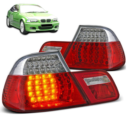 LED Rücklichter Rot Weiß passend für BMW E46 04.99-03.03 Coupé
