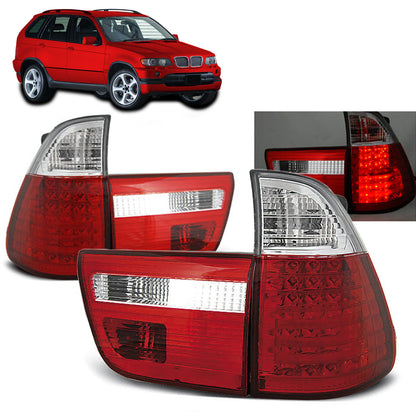 LED Rücklichter Rot Weiß passend für BMW X5 E53 09.99-10.03