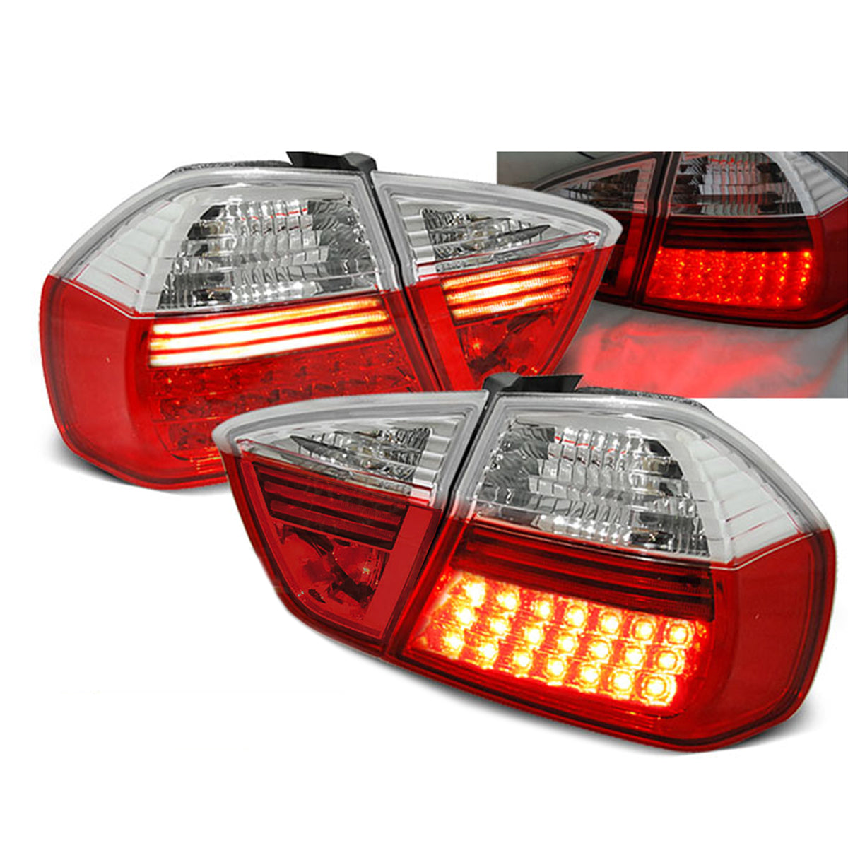 LED Rücklichter Rot Weiß passend für BMW E90 03.05-08.08