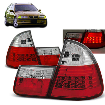 LED Rücklichter Rot Weiß passend für BMW E46 99-05 Touring
