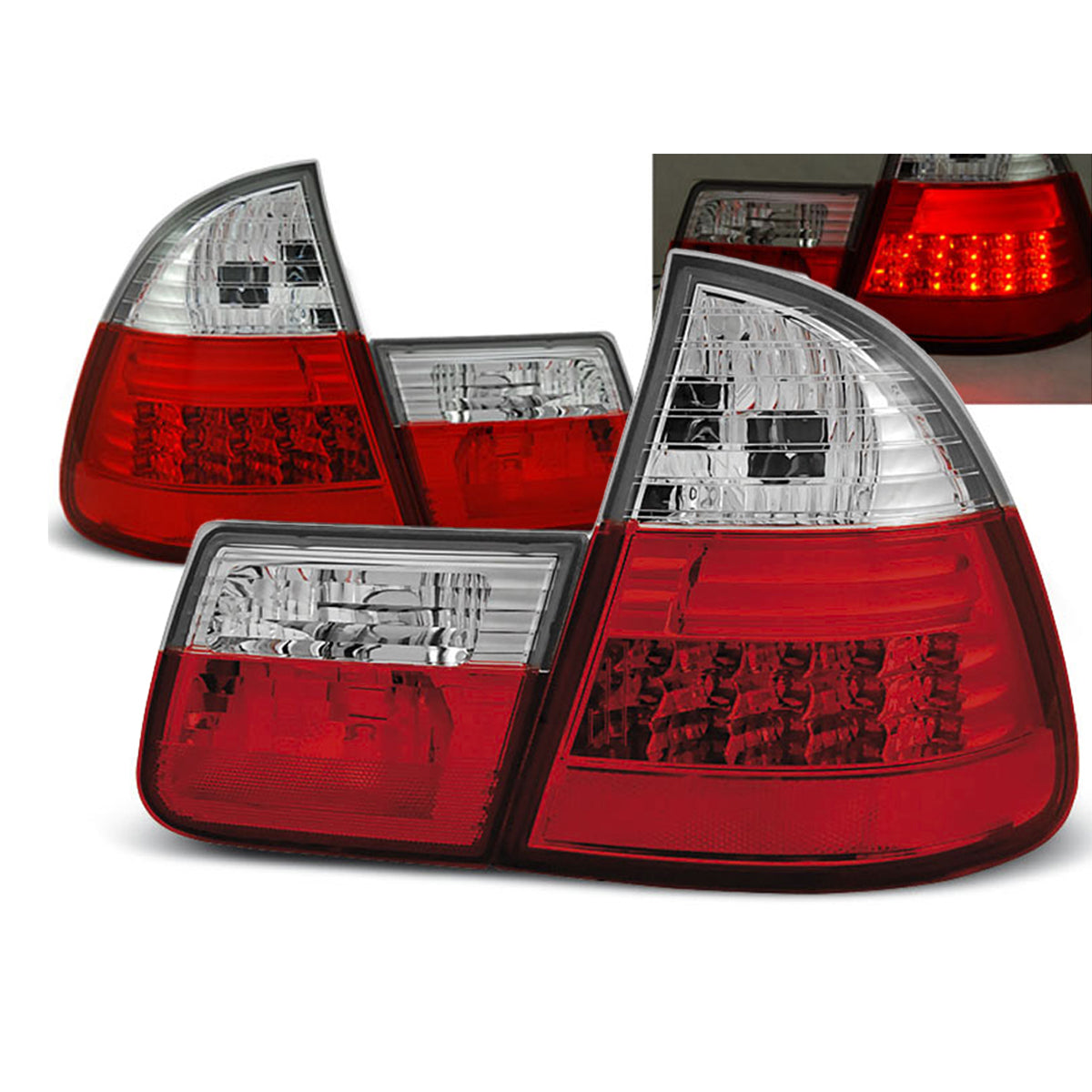 LED Rücklichter Rot Weiß passend für BMW E46 99-05 Touring