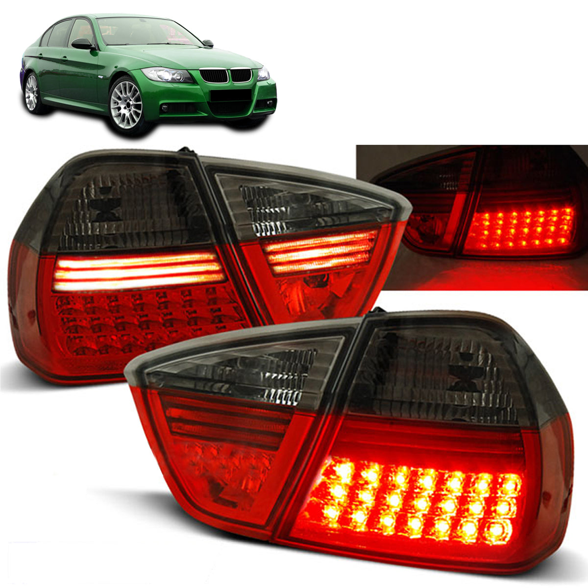 LED Rücklichter Rot Rauch passend für BMW E90 03.05-08.08