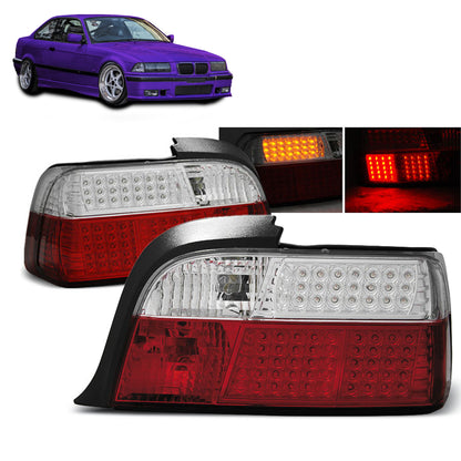 LED Rücklichter Rot Weiß passend für BMW E36 12.90-08.99 Coupé