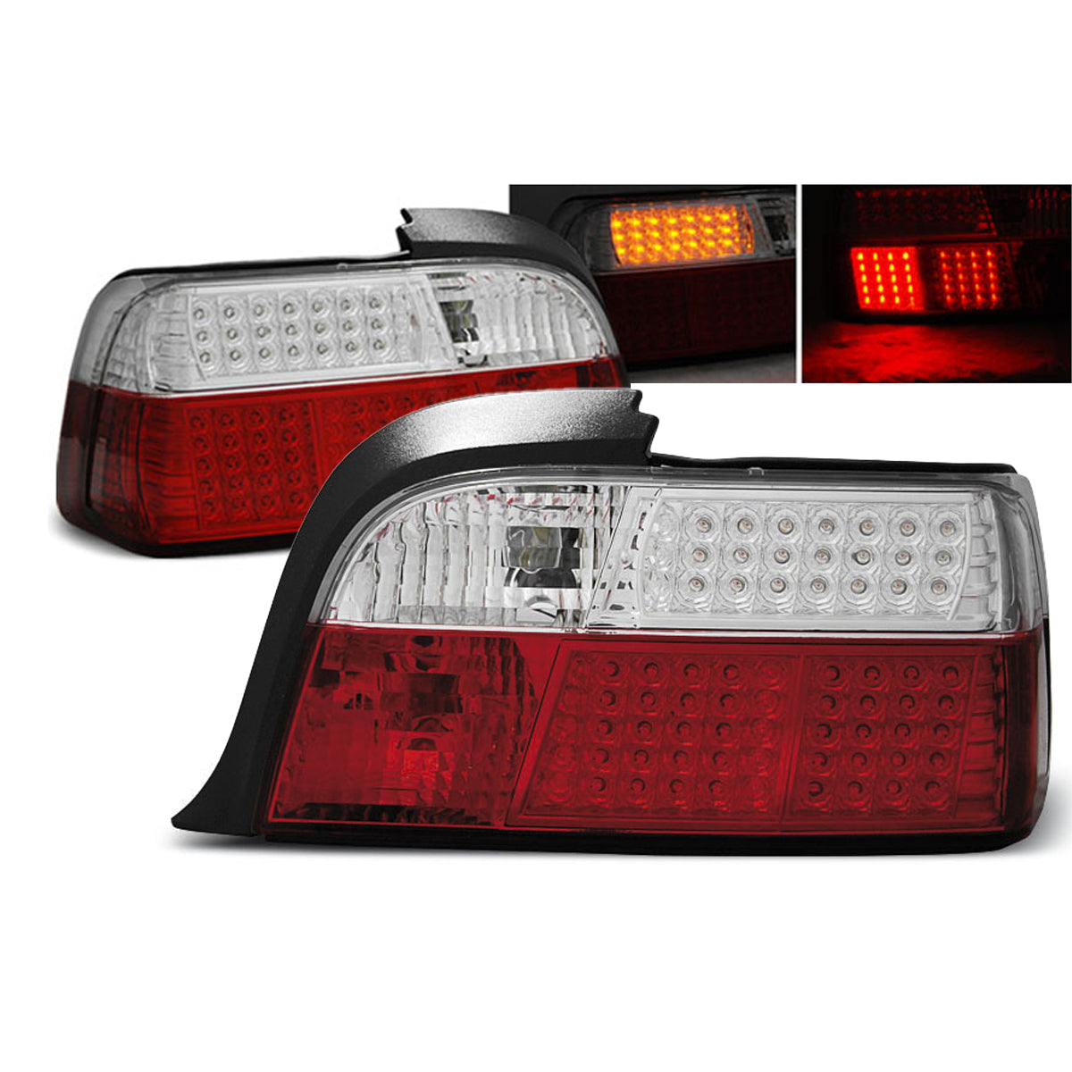 LED Rücklichter Rot Weiß passend für BMW E36 12.90-08.99 Coupé