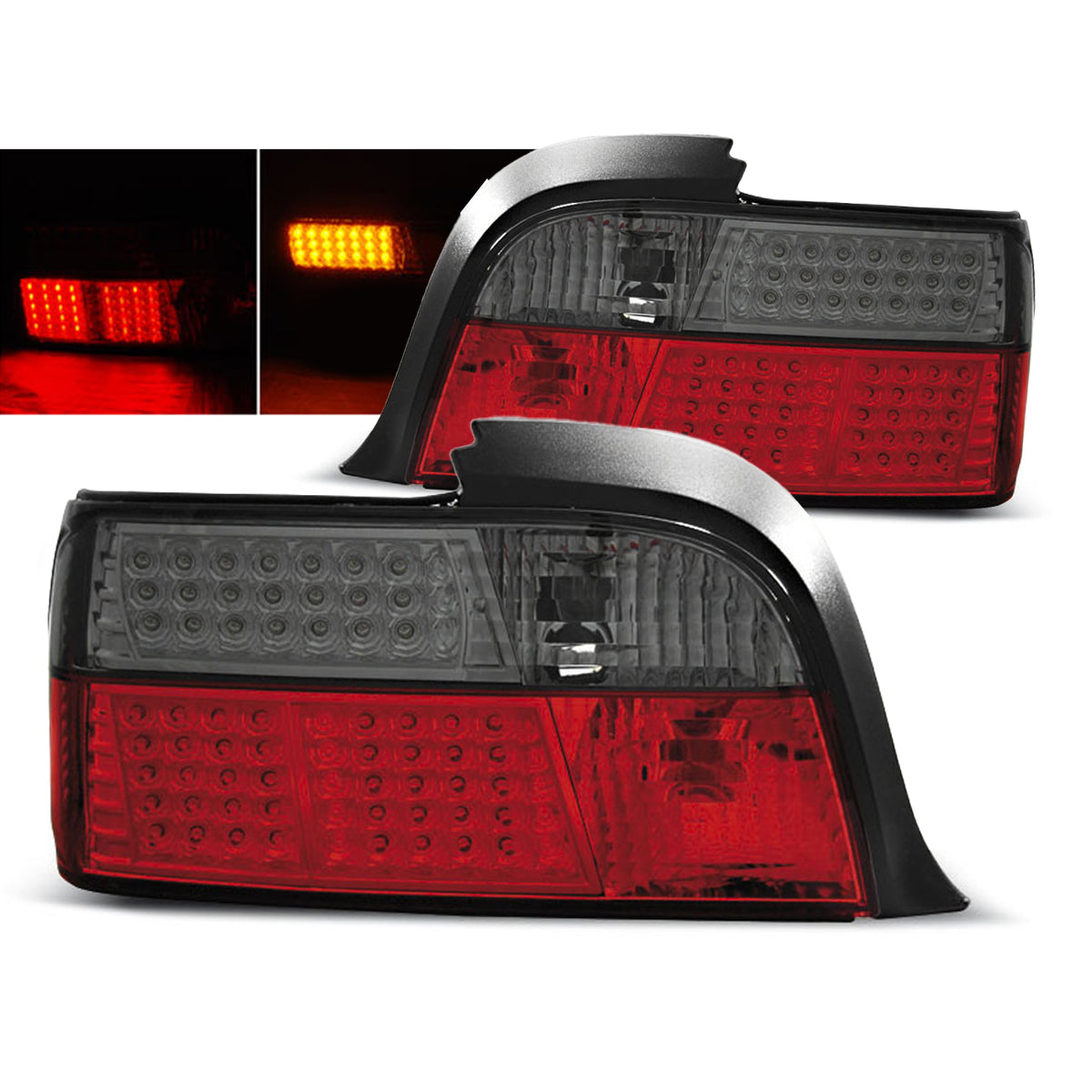 LED Rücklichter Rot Rauch passend für BMW E36 12.90-08.99 Coupé