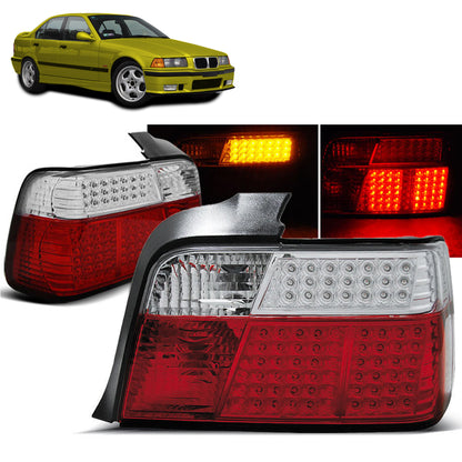 LED Rücklichter Rot Weiß passend für BMW E36 12.90-08.99 Limousine