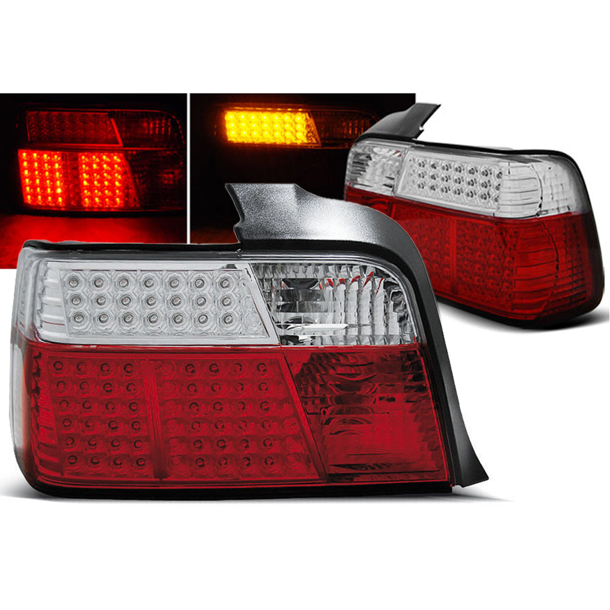 LED Rücklichter Rot Weiß passend für BMW E36 12.90-08.99 Limousine