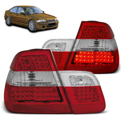 LED Rücklichter Rot Weiß passend für BMW E46 05.98-08.01 Limousine
