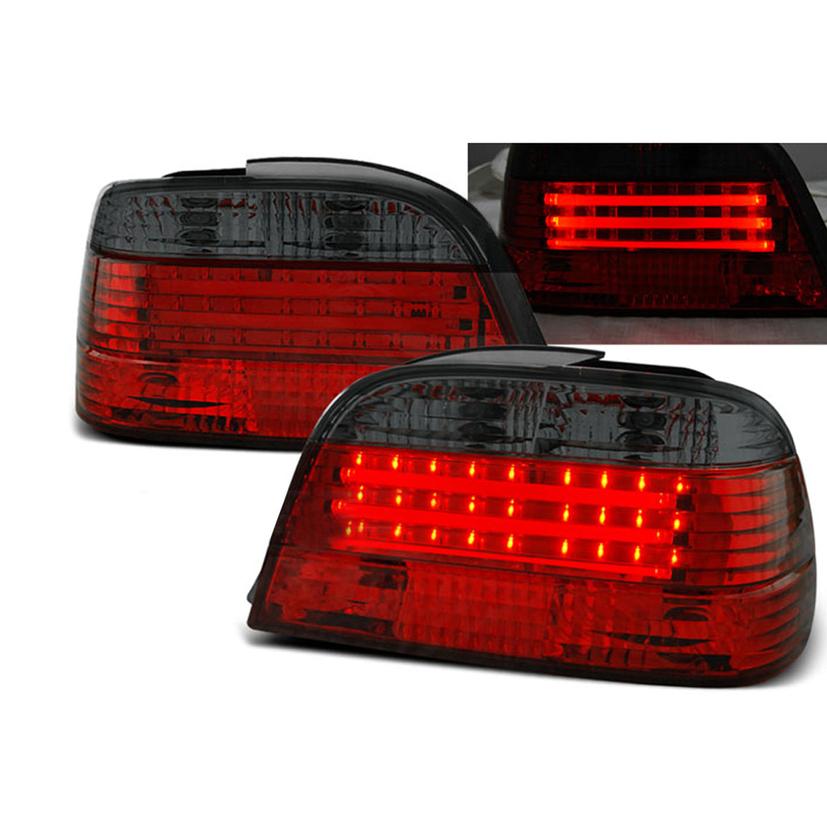 LED Leistenrücklichter Rot Rauch passend für BMW E38 06.94-07.01