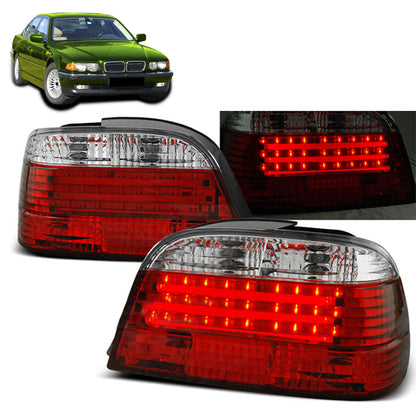 LED Leistenrücklichter Rot Weiß passend für BMW E38 06.94-07.01