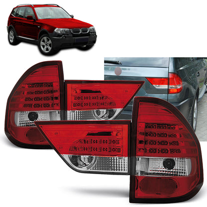 LED Rücklichter Rot Weiß passend für BMW X3 E83 01.04-06