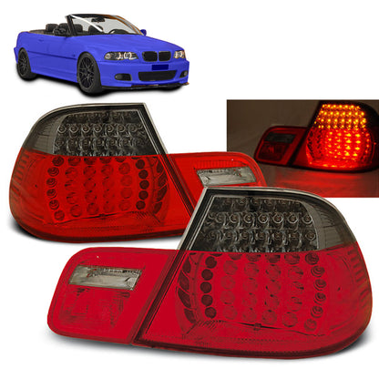 LED Rücklichter Rot Rauch passend für BMW E46 04.99-03.03 Cabrio
