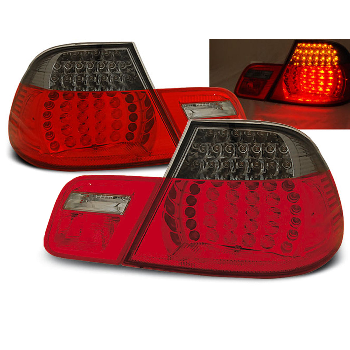 LED Rücklichter Rot Rauch passend für BMW E46 04.99-03.03 Cabrio