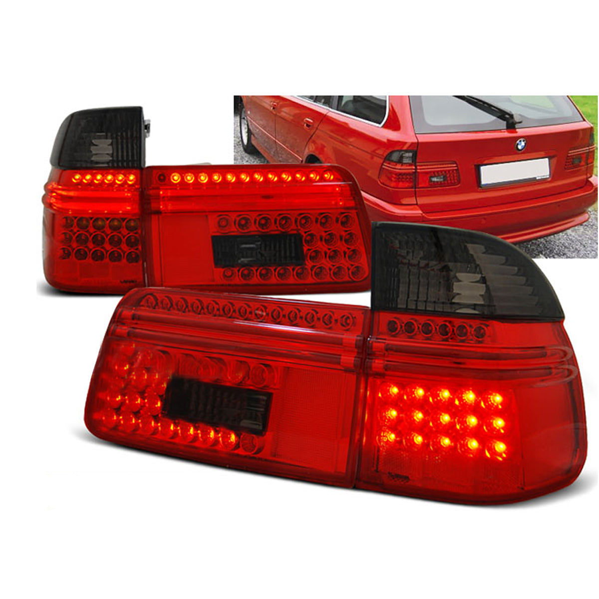 LED Rücklichter Rot Rauch passend für BMW E39 97-08.00 Touring