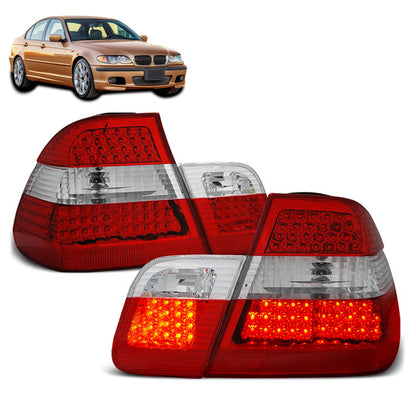 LED Rücklichter Rot Weiß passend für BMW E46 09.01-03.05 Limousine