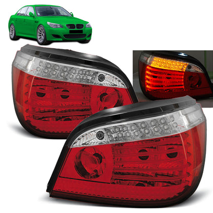 LED Rücklichter Rot Weiß passend für BMW E60 07.03-07