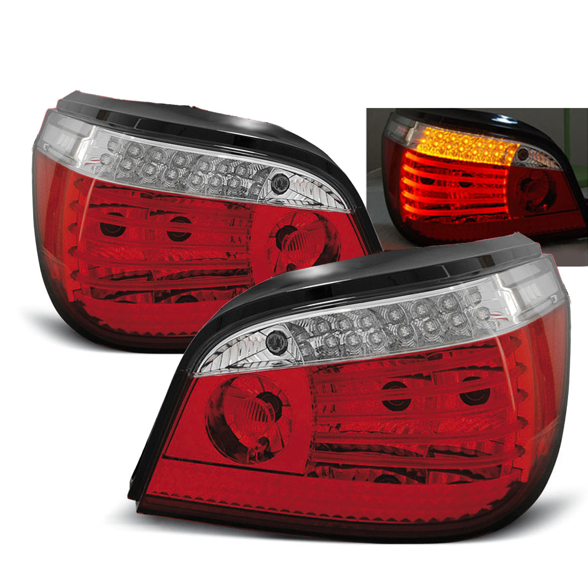 LED Rücklichter Rot Weiß passend für BMW E60 07.03-07