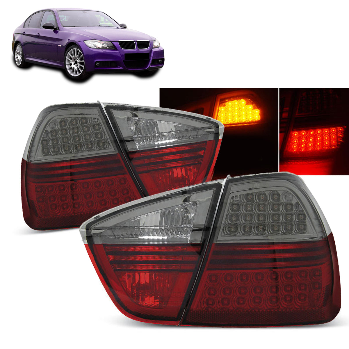 LED Rücklichter Rot Rauch passend für BMW E90 03.05-08.08