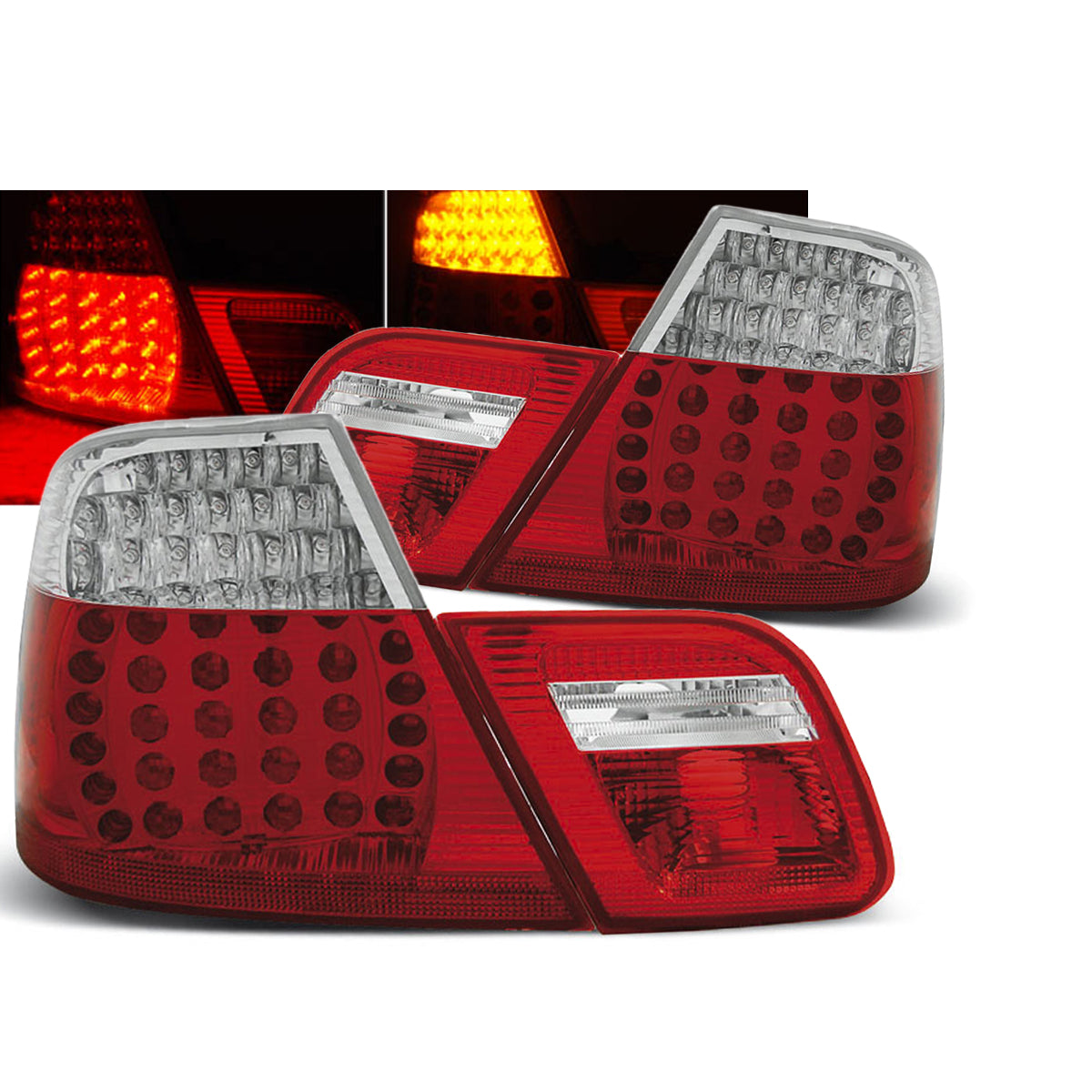 LED Rücklichter Rot Weiß passend für BMW E46 04.99-03.03 Coupé