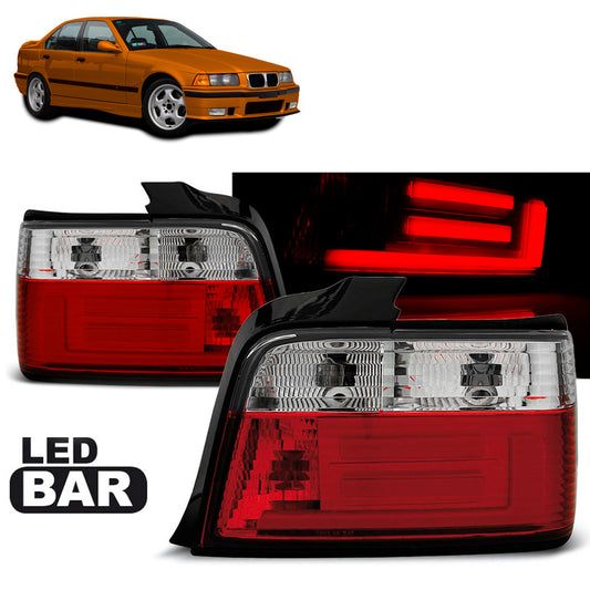 LED Leiste Rücklichter Rot Weiß passend für BMW E36 12.90-08.99 Limousine