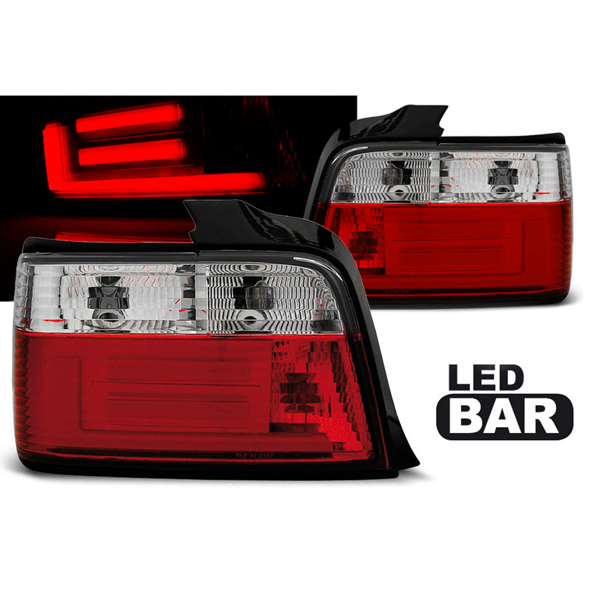 LED Leiste Rücklichter Rot Weiß passend für BMW E36 12.90-08.99 Limousine