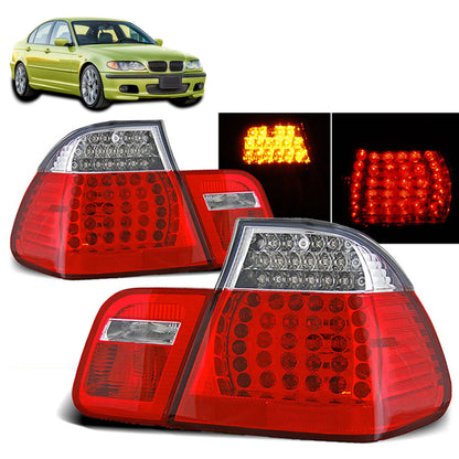 LED Rücklichter Rot Weiß passend für BMW E46 09.01-03.05 Limousine