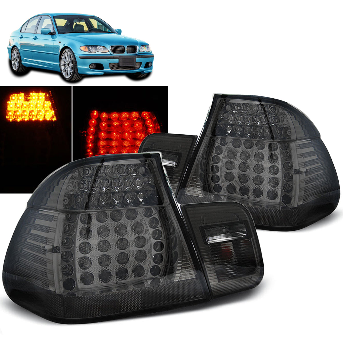 LED Rücklichter Rauch passend für BMW E46 09.01-03.05 Limousine