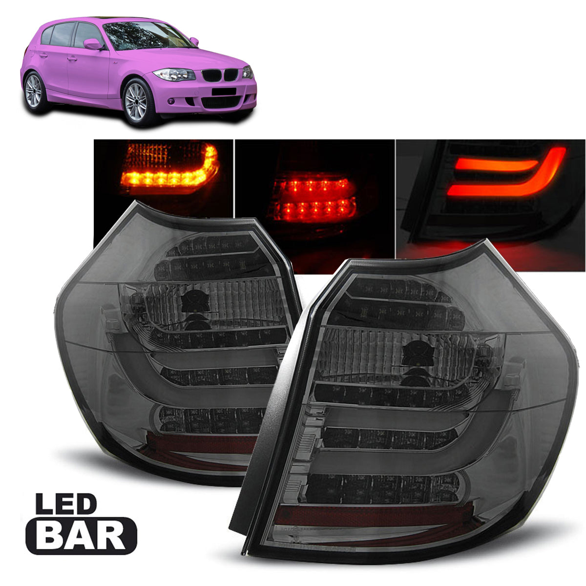 LED Leiste Rücklichter Rauch passend für BMW E87 04-08.07