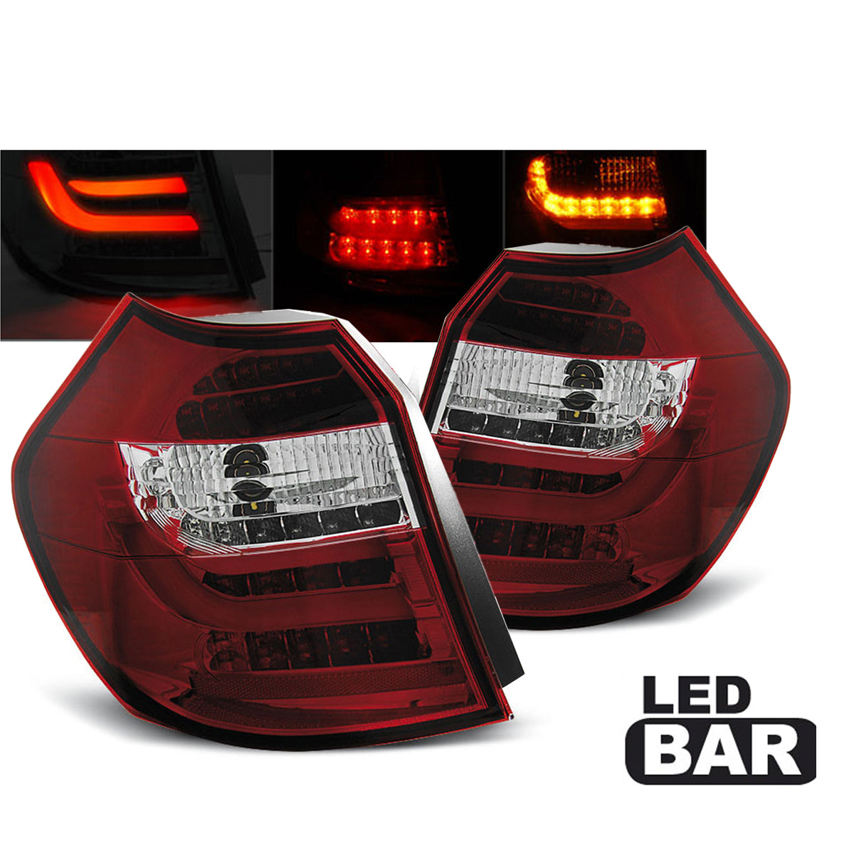 LED Leiste Rücklichter Rot Weiß passend für BMW E87/E81 09.07-11 LCI