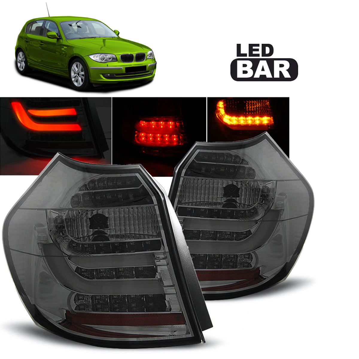 LED Leiste Rücklichter Rauch passend für BMW E87/E81 09.07-11 LCI